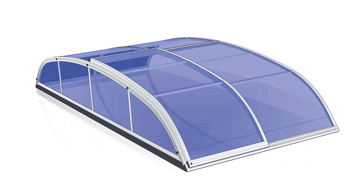Glass Pooltak - Poolkungen