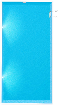 Rektangulär pool 5 x 10 m